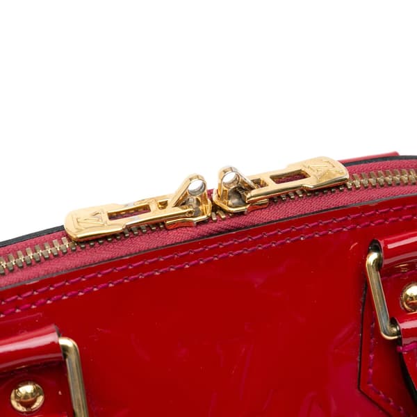 Pre-owned Louis Vuitton Monogram Vernis Alma BB Red