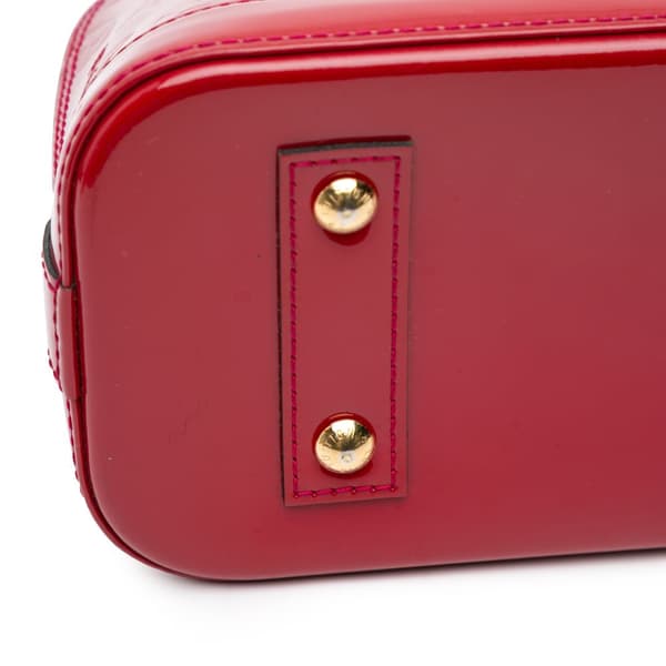 Pre-owned Louis Vuitton Monogram Vernis Alma BB Red