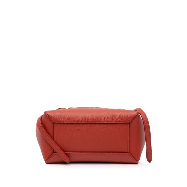 Pre-owned Celine Nano Grained Calfskin Belt Bag Red