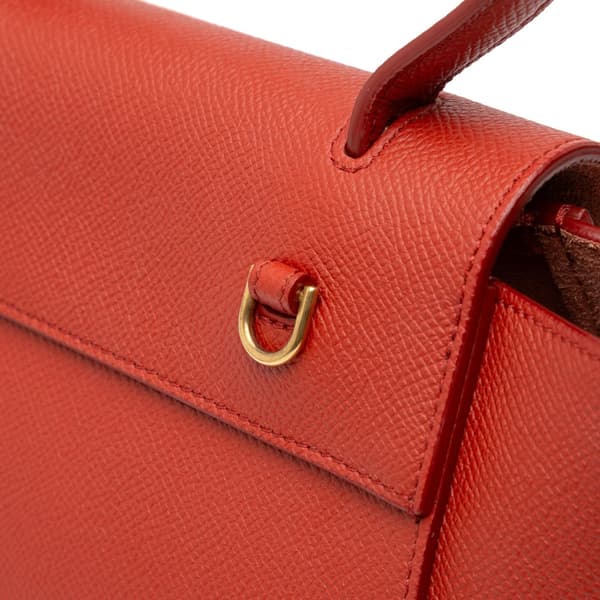 Pre-owned Celine Nano Grained Calfskin Belt Bag Red
