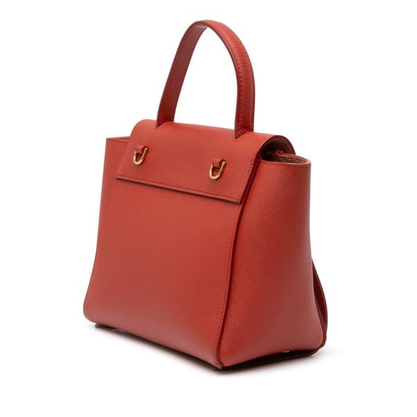 Pre-owned Celine Nano Grained Calfskin Belt Bag Red