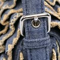 Pikkukuva 7 / 10: Pre-owned Fendi Embroidered Denim Ruffled F is Fendi Kan I Baguette Blue