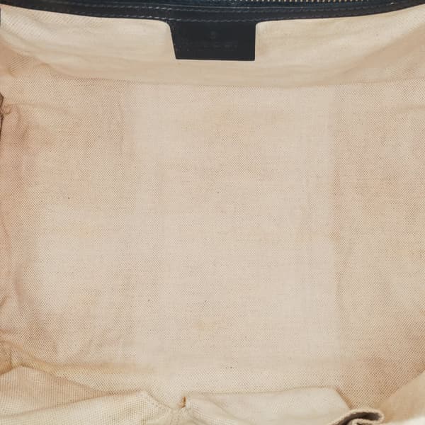 Pre-owned Gucci GG Canvas Web Boston Gray