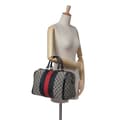 Miniatyrbild 9 av 9: Pre-owned Gucci GG Canvas Web Boston Gray