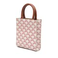 Miniatyrbild 2 av 7: Pre-owned Celine Mini Triomphe Coated Canvas Vertical Cabas Satchel White