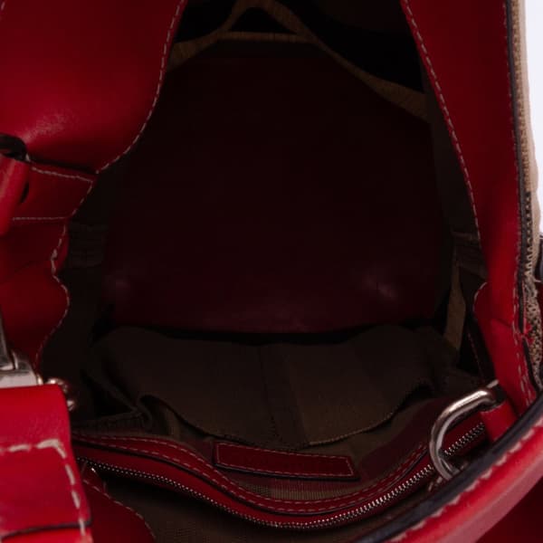 Pre-owned Burberry Medium Mega Check Canvas Ashby Bucket Bag Brown