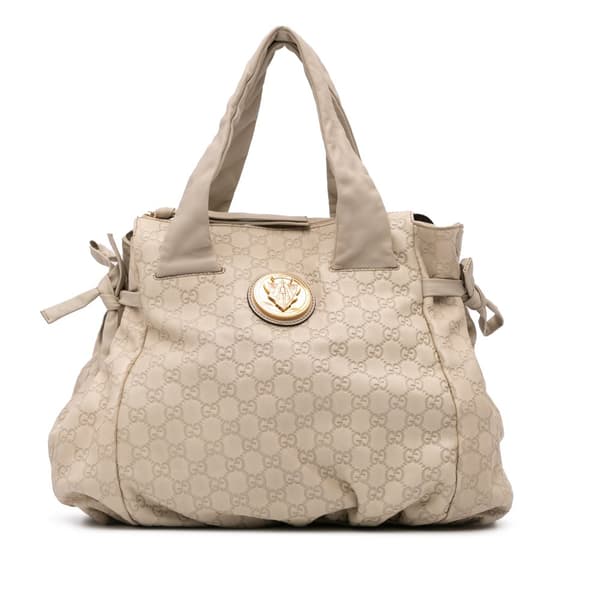 Pre-owned Gucci Small Guccissima Hysteria Handbag Brown