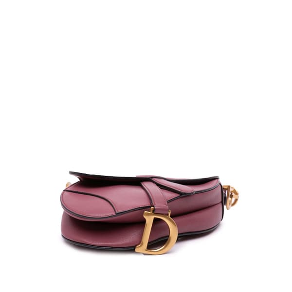 Pre-owned Dior Mini Goatskin Saddle Bag Pink