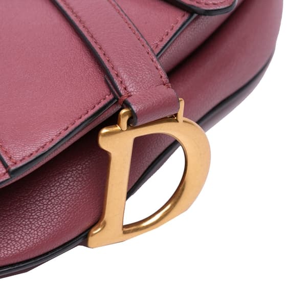 Pre-owned Dior Mini Goatskin Saddle Bag Pink