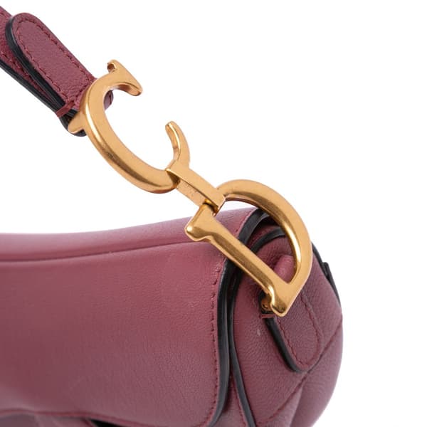 Pre-owned Dior Mini Goatskin Saddle Bag Pink
