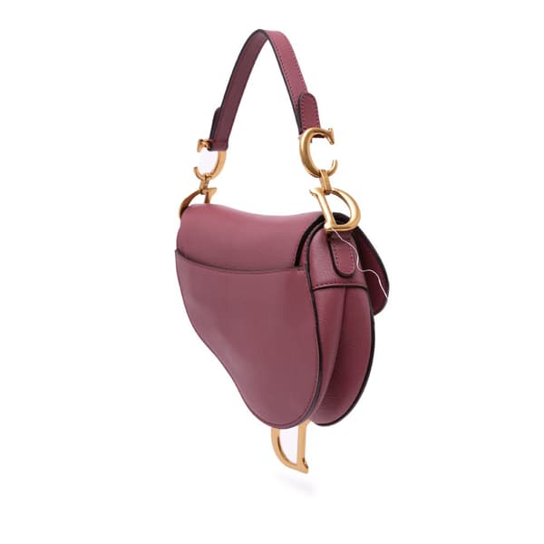 Pre-owned Dior Mini Goatskin Saddle Bag Pink