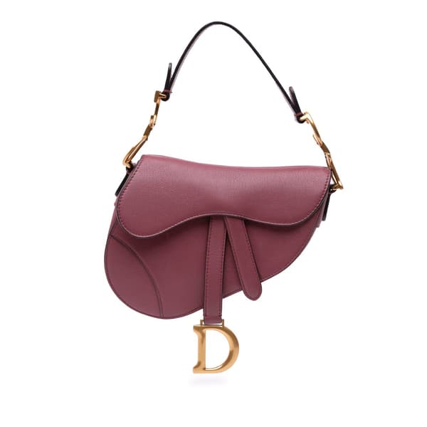 Pre-owned Dior Mini Goatskin Saddle Bag Pink