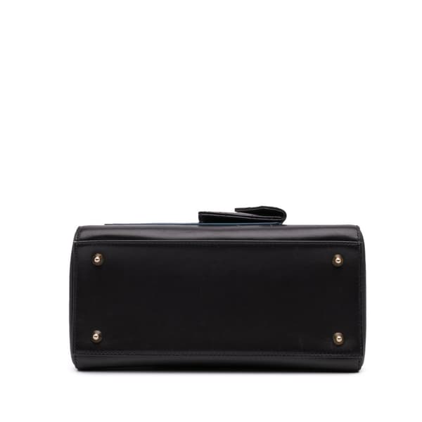 Pre-owned Dior Medium Calfskin Pockets Lady Dior Black
