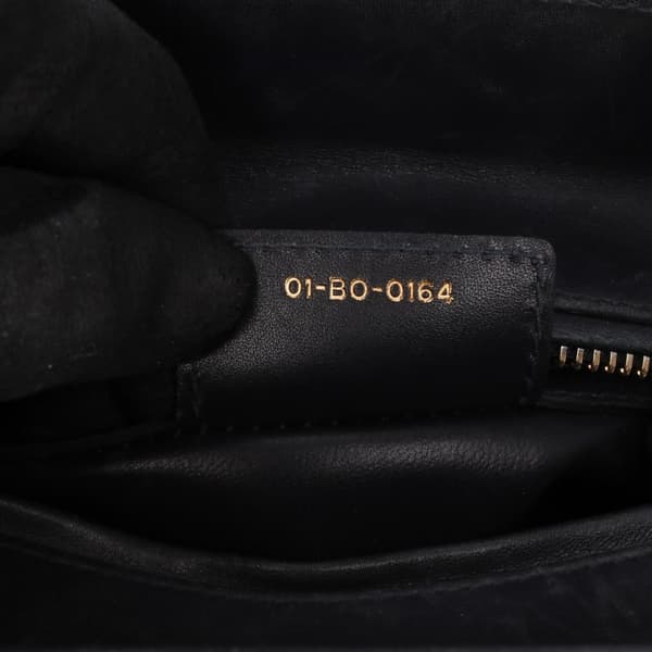 Pre-owned Dior Medium Calfskin Pockets Lady Dior Black