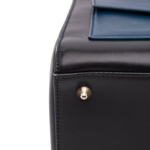 Pre-owned Dior Medium Calfskin Pockets Lady Dior Black