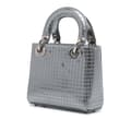Miniatyrbilde 2 av 10: Pre-owned Dior Mini Metallic Patent Microcannage Lady Dior Silver