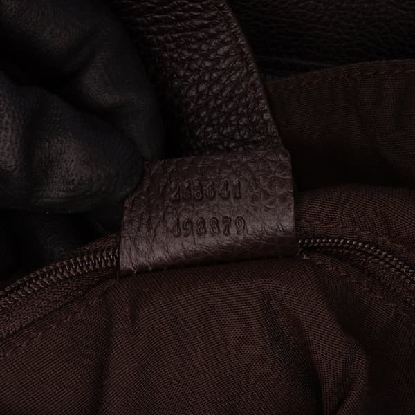 Pre-owned Gucci Leather Abbey D Ring Satchel Brown