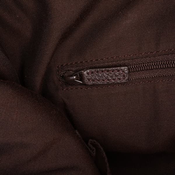 Pre-owned Gucci Leather Abbey D Ring Satchel Brown