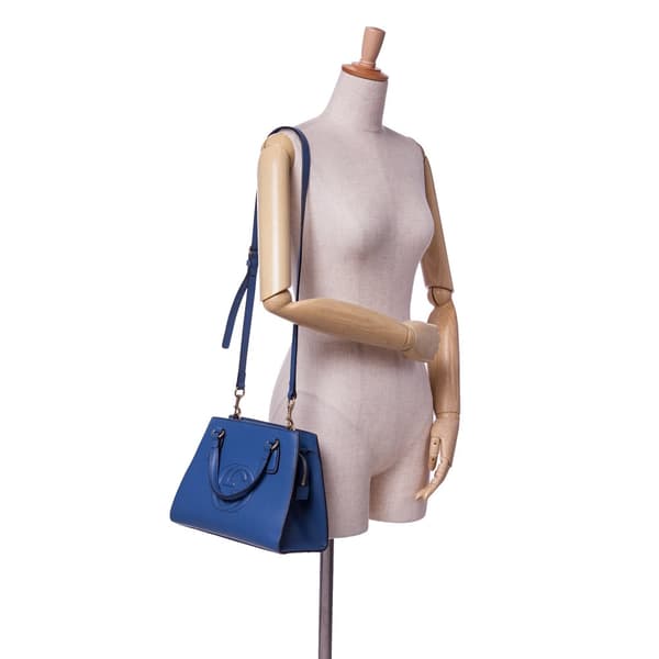Pre-owned Gucci Medium Dollar Calf Soho Top Handle Convertible Tote Blue