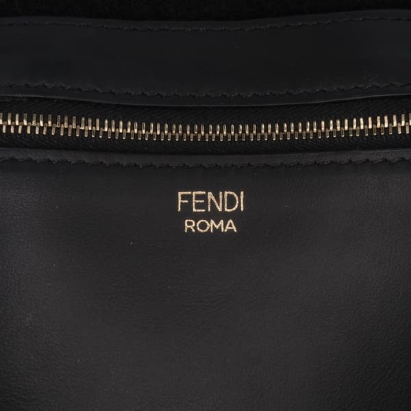 Pre-owned Fendi Fila Zucca Coated Canvas Logo Mania Shopper Tote Brown