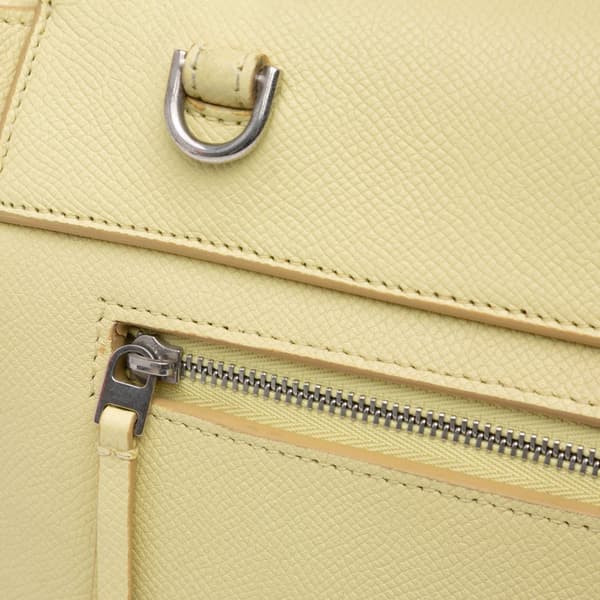 Pre-owned Celine Micro Grained Calfskin Belt Bag Yellow