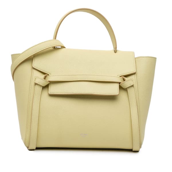 Pre-owned Celine Micro Grained Calfskin Belt Bag Yellow