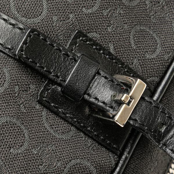 Pre-owned Celine C Macadam Canvas Handbag Black