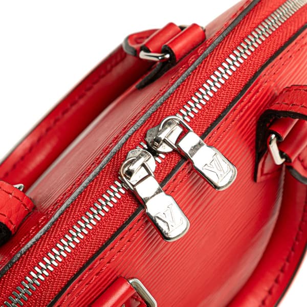 Pre-owned Louis Vuitton Epi Nano Alma Red