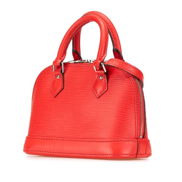Pre-owned Louis Vuitton Epi Nano Alma Red