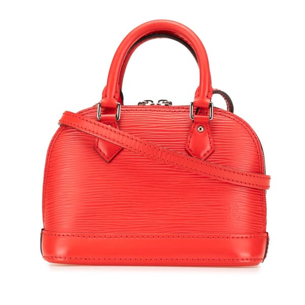 Pre-owned Louis Vuitton Epi Nano Alma Red