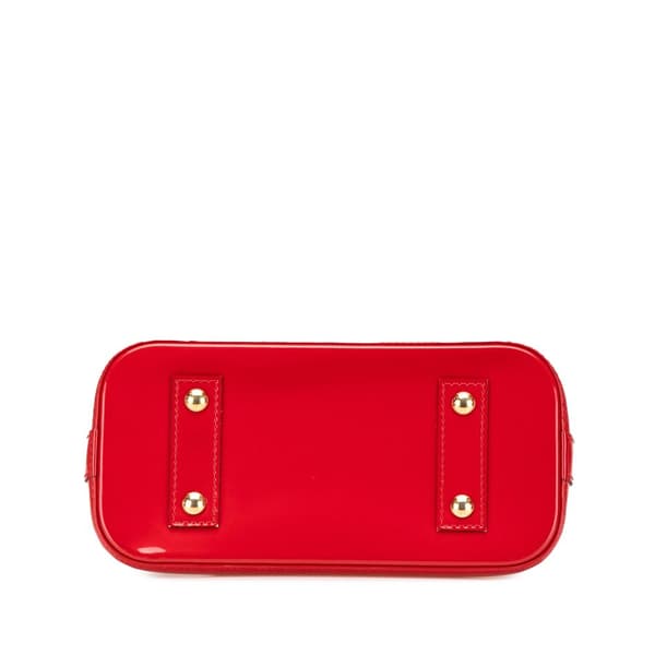 Pre-owned Louis Vuitton Monogram Vernis Alma BB Red
