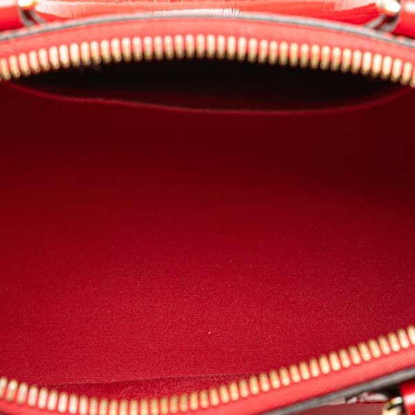 Pre-owned Louis Vuitton Monogram Vernis Alma BB Red