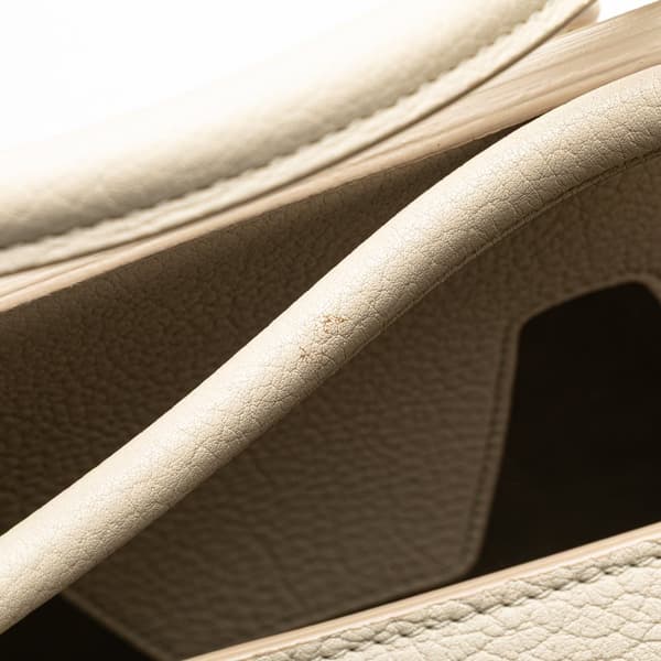 Pre-owned Celine Small Grained Calfskin Tie Knot Handbag White
