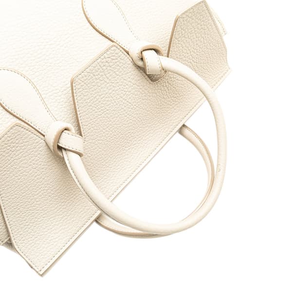 Pre-owned Celine Small Grained Calfskin Tie Knot Handbag White