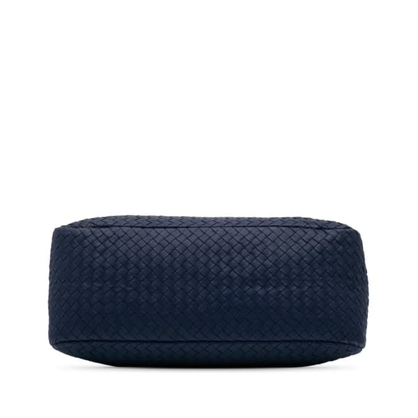 Pre-owned Bottega Veneta Nappa Intrecciato Handbag Blue
