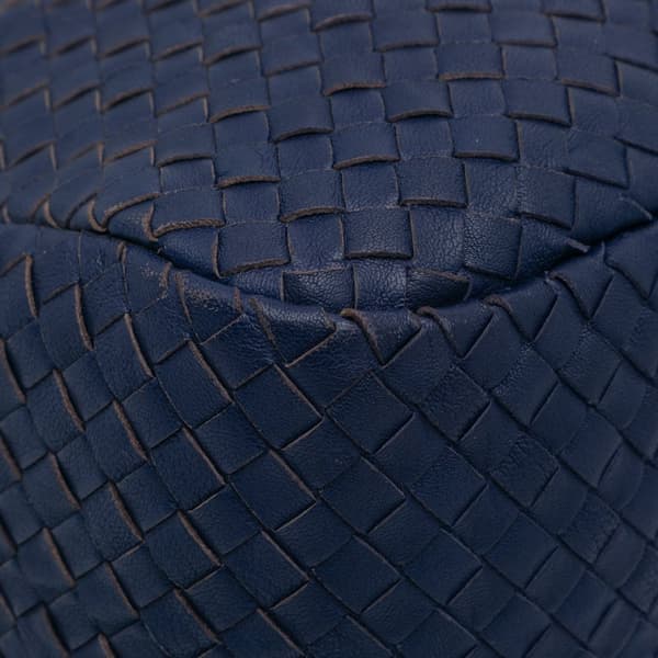 Pre-owned Bottega Veneta Nappa Intrecciato Handbag Blue