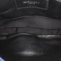 Miniatyrbild 6 av 10: Pre-owned Saint Laurent Medium Monogram Chevron Sheepskin College Bag Blue