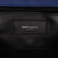 Miniatyrbild 7 av 10: Pre-owned Saint Laurent Medium Monogram Chevron Sheepskin College Bag Blue