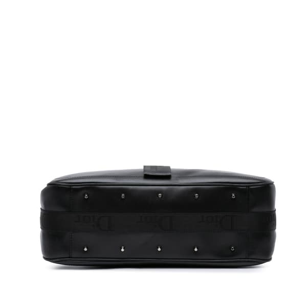 Pre-owned Dior Coated Canvas Crystal Hardcore Handbag Black