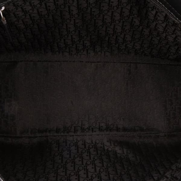 Pre-owned Dior Coated Canvas Crystal Hardcore Handbag Black