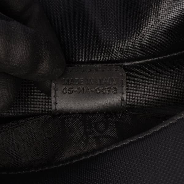 Pre-owned Dior Coated Canvas Crystal Hardcore Handbag Black