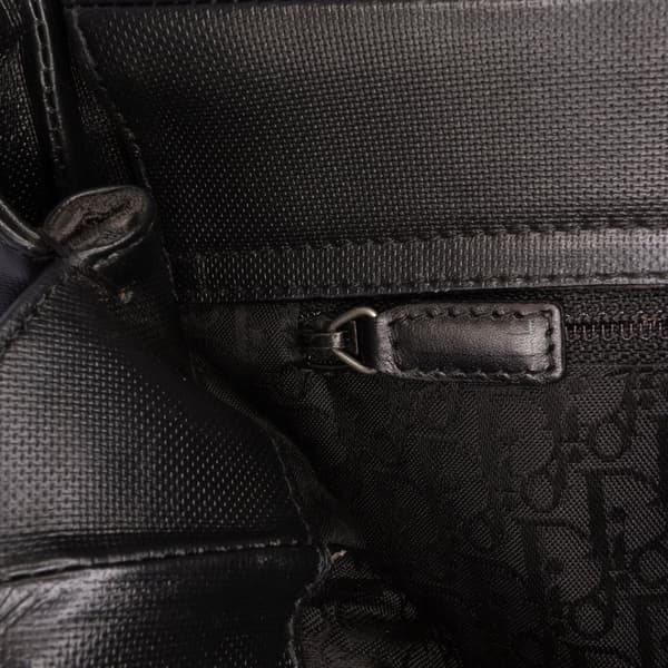Pre-owned Dior Coated Canvas Crystal Hardcore Handbag Black
