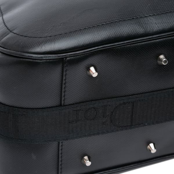 Pre-owned Dior Coated Canvas Crystal Hardcore Handbag Black
