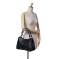 Miniatyrbild 10 av 10: Pre-owned Dior Coated Canvas Crystal Hardcore Handbag Black
