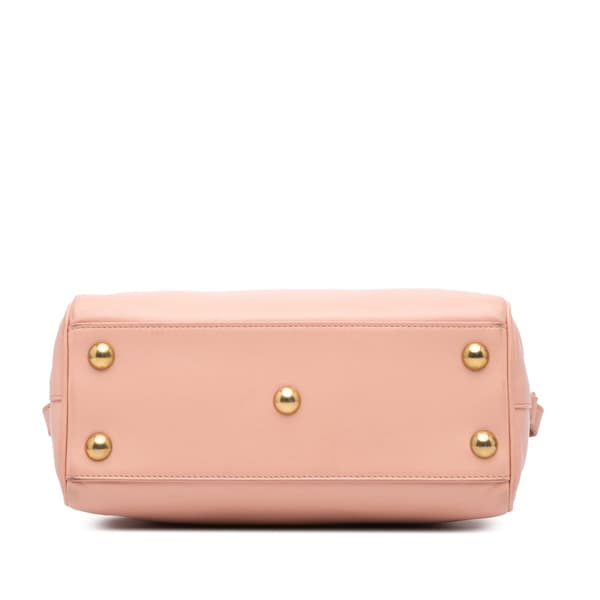 Pre-owned Saint Laurent Baby Leather Classic Duffle Satchel Pink