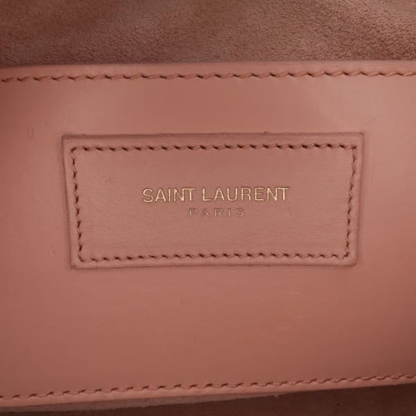 Pre-owned Saint Laurent Baby Leather Classic Duffle Satchel Pink