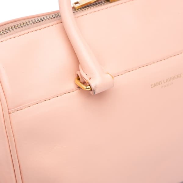 Pre-owned Saint Laurent Baby Leather Classic Duffle Satchel Pink