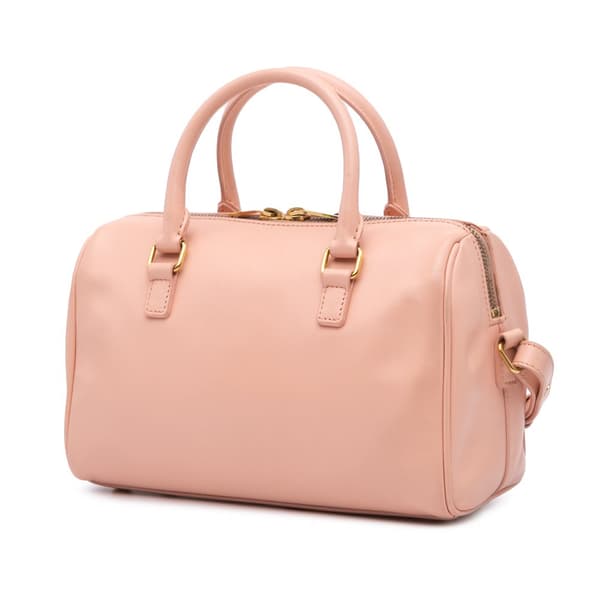 Pre-owned Saint Laurent Baby Leather Classic Duffle Satchel Pink