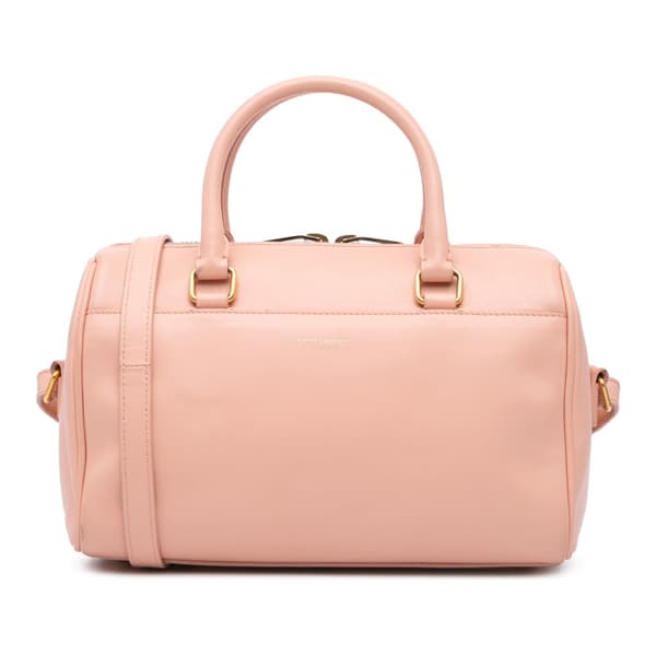 Pre-owned Saint Laurent Baby Leather Classic Duffle Satchel Pink