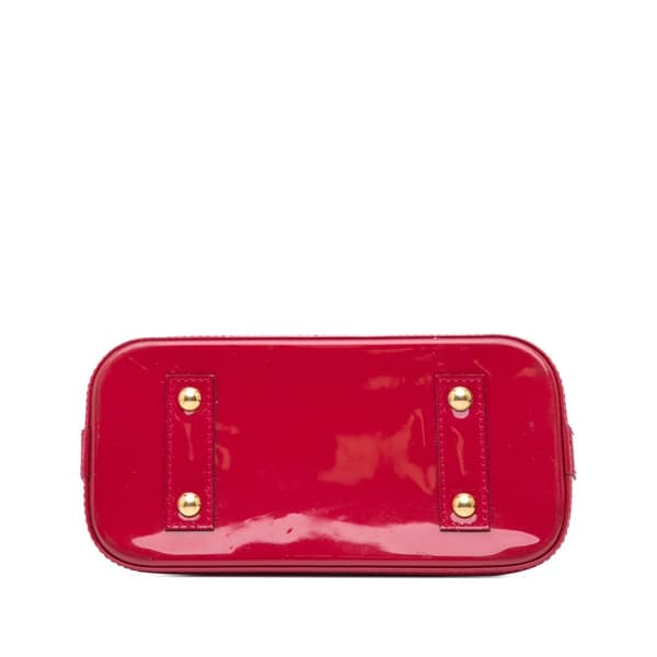 Pre-owned Louis Vuitton Monogram Vernis Alma BB Red
